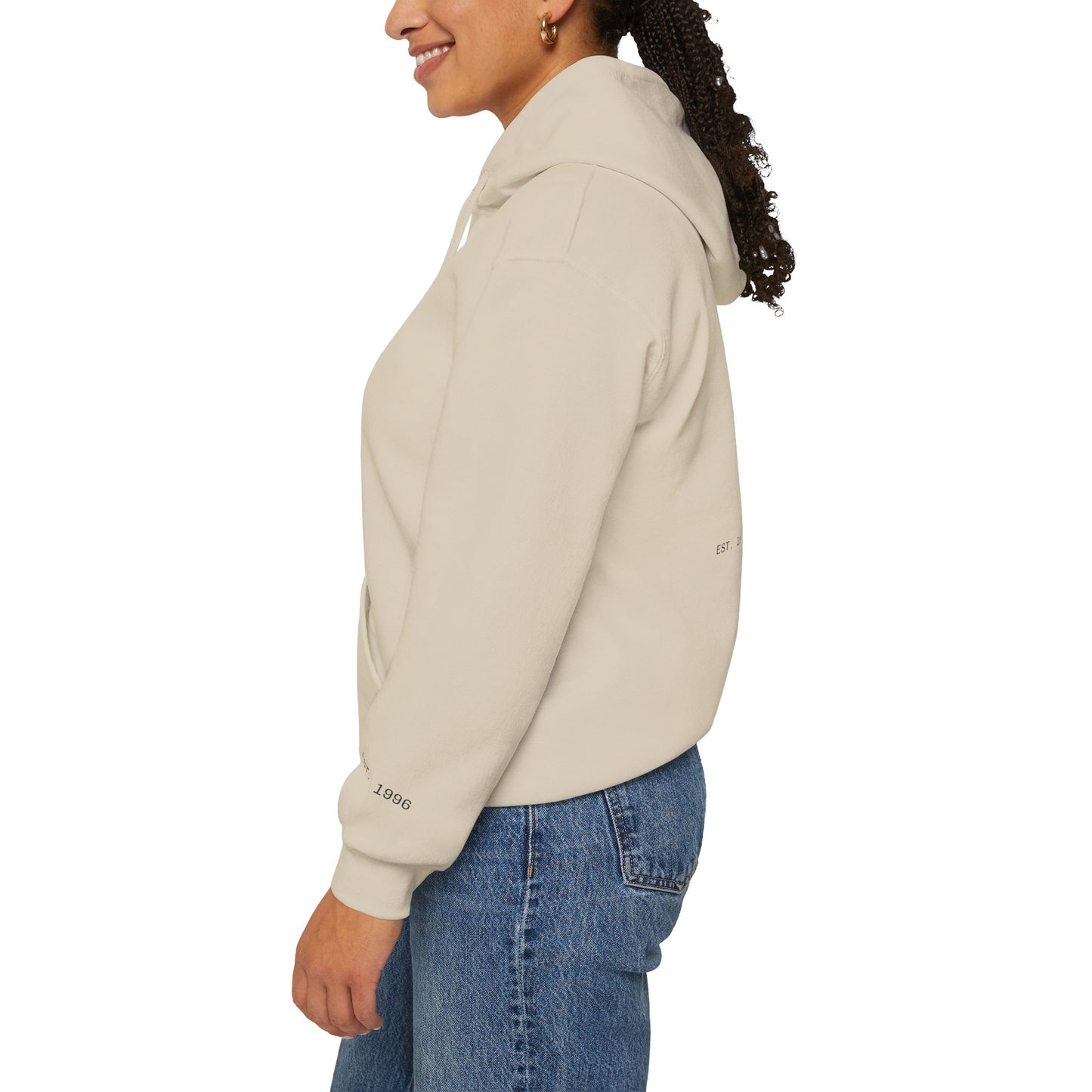 Surfing The Wave Hoodie — Minimal Surf Graphic Pullover (EST. 1996)