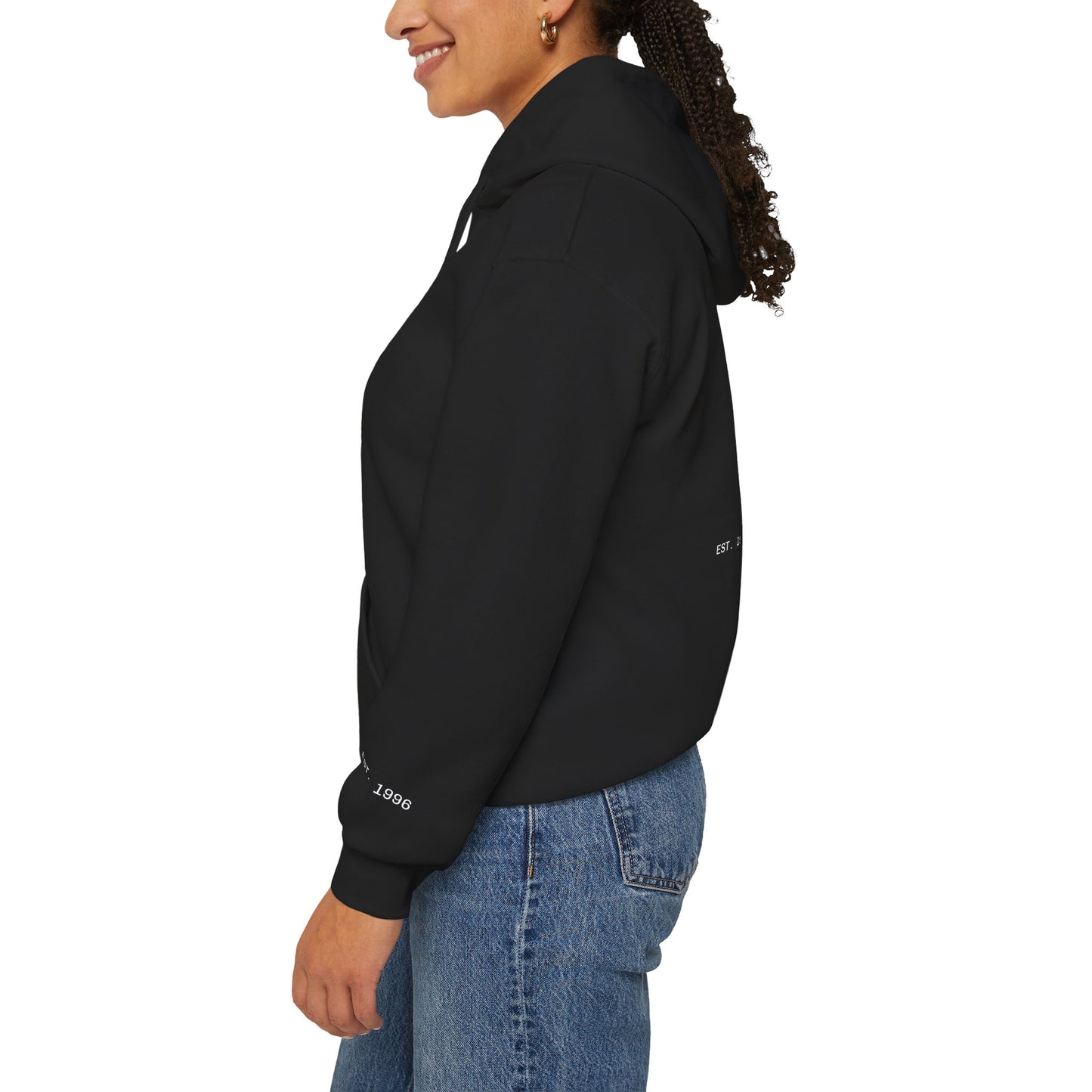 Surfing The Wave Hoodie — Minimal Surf Graphic Pullover (EST. 1996)