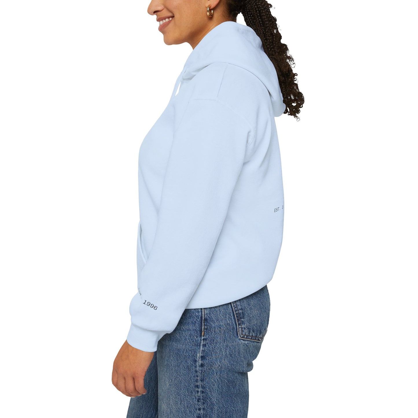 Surfing The Wave Hoodie — Minimal Surf Graphic Pullover (EST. 1996)